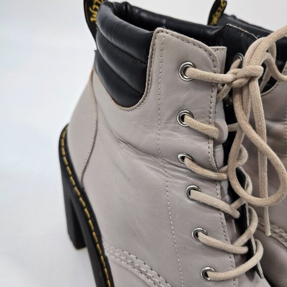 Dr. Martens Taupe Persephone Lace Up Heeled Ankle Boots Women's Size US 7 EU 38 - Picture 8 of 12